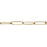 Gold Paperclip Cable Chain, 19x6.5mm Links, by the Foot