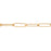 Satin Hamilton Gold Paperclip Cable Chain, 19x6.5mm Links, by the Foot