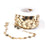 9x6mm Shiny Gold Plated Diamond Shaped Link Chain by the Foot
