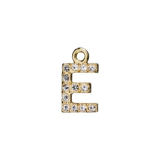 Alphabet Pendant, Letter 'E' 7mm, Gold Finish (1 Piece)
