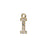 Alphabet Pendant, Letter 'I' 7mm, Gold Finish (1 Piece)