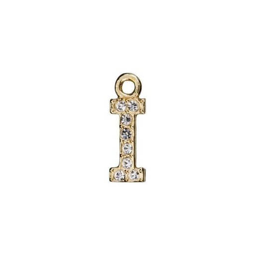 Alphabet Pendant, Letter 'I' 7mm, Gold Finish (1 Piece)