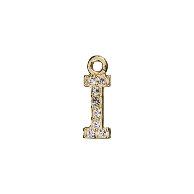 Alphabet Pendant, Letter 'I' 7mm, Gold Finish (1 Piece)