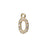 Alphabet Pendant, Letter 'O' 7mm, Gold Finish (1 Piece)