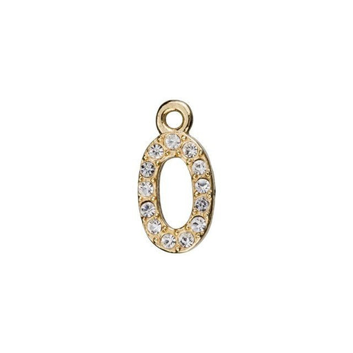 Alphabet Pendant, Letter 'O' 7mm, Gold Finish (1 Piece)