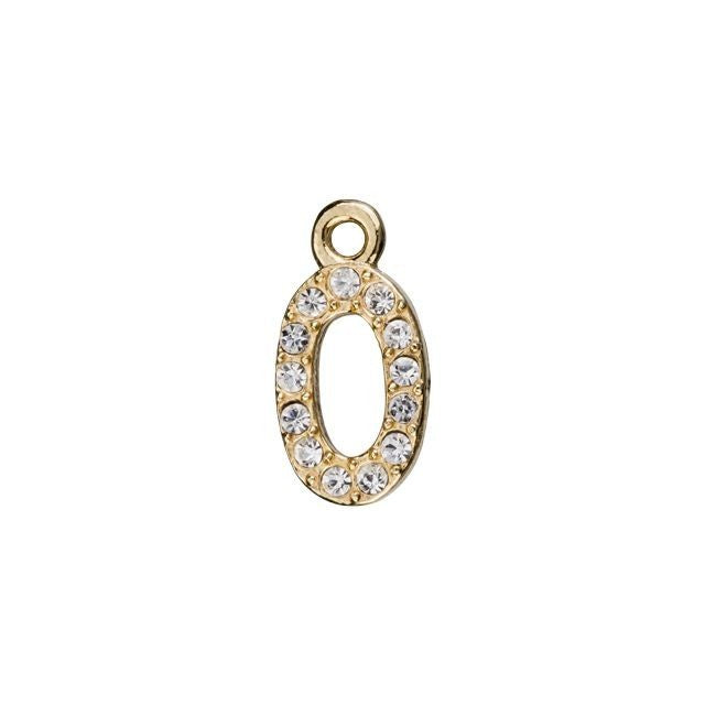 Alphabet Pendant, Letter 'O' 7mm, Gold Finish (1 Piece)