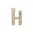 Alphabet Pendant, Letter 'H' 12.5mm, Gold Finish (1 Piece)