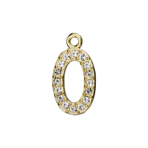 Alphabet Pendant, Letter 'O' 12.5mm, Gold Finish (1 Piece)