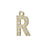 Alphabet Pendant, Letter 'R' 12.5mm, Gold Finish (1 Piece)
