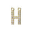 Alphabet Pendant, Letter 'H' with 2 Rings 12.5mm, Gold Finish (1 Piece)