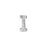 Alphabet Pendant, Letter 'I' with Tube Bail 7mm, Sterling Silver (1 Piece)
