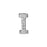 Alphabet Pendant, Letter 'U' with Tube Bail 12.5mm, Sterling Silver (1 Piece)