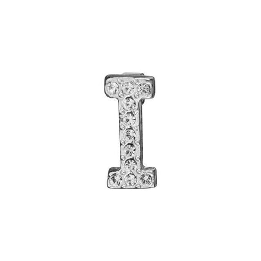 Alphabet Pendant, Letter 'U' with Tube Bail 12.5mm, Sterling Silver (1 Piece)