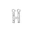 Alphabet Pendant, Letter 'H' with 2 Rings 7mm, Sterling Silver (1 Piece)