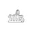 Charm, Year '2015' 14x9.5mm, Sterling Silver (1 Piece)