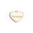 Charm, Heart with Message "Forever" 19.5x23mm, Gold Plated (1 Piece)