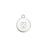 Charm, Round with Theatre Comedy Mask 16x13mm, Sterling Silver (1 Piece)