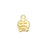 JBB Charm, Round Mad Face Emoji 13x9mm, Gold Plated (1 Piece)