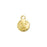 JBB Charm, Round Crying Face Emoji 13x9mm, Gold Plated (1 Piece)