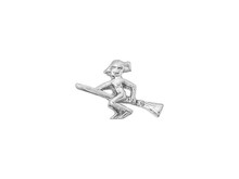 Sterling Silver Witch Charm