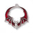Dark Red Enamel Gothic Bat Wing Pendant 28x24mm (1 Piece)
