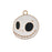 Sweet and Petite Enamel Charms, Smiling Skeleton Head 21x20mm (1 Piece)