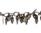 Charm Chain – 7mm Skull Dangle, Antique Brass (1 Inch)