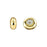 8 x 5mm Gold Round String-On Clasp with Silicone Grommet