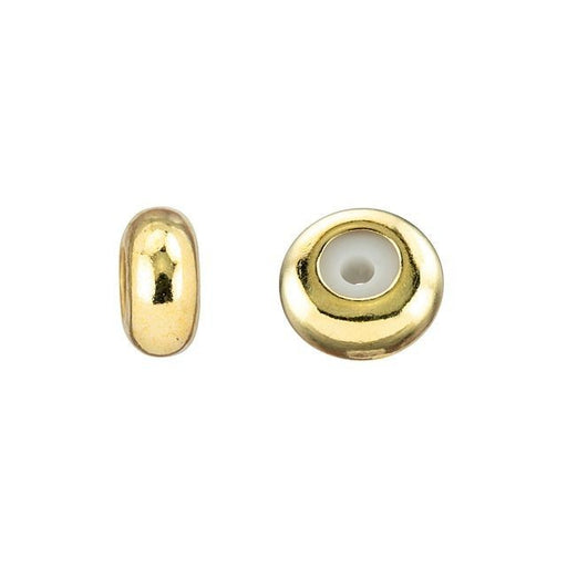 8 x 5mm Gold Round String-On Clasp with Silicone Grommet