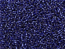 Miyuki 11/0 Trans Silver Lined Montana Sapphire Delica Seed Beads 2.5-Inch Tube