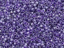Miyuki 11/0 Crystal Violet Ceylon Lined-Dyed Delica Seed Beads 2.5-Inch Tube
