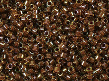 Miyuki 11/0 Color-Lined Amber/Dark Amber Delica Seed Beads 2.5-Inch Tube