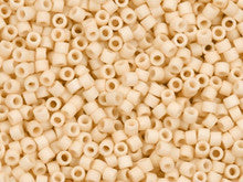 Miyuki 11/0 Dark Cream Matte Glazed Luster Delica Seed Beads 2.5-Inch Tube
