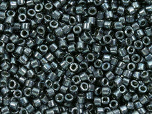 Miyuki 11/0 Galvanized Dark Gunmetal Delica Seed Beads 2.5-Inch Tube