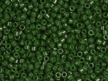 Miyuki 11/0 Opaque Forest Green Delica Seed Beads 2.5-Inch Tube