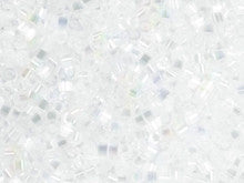 Miyuki 11/0 Crystal AB Satin Delica Seed Beads 2.5-Inch Tube