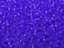 Miyuki 11/0 Trans Matte Cobalt Blue Delica Seed Beads 2.5-Inch Tube