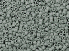 Miyuki 11/0 Opaque Matte Grey Delica Seed Beads 2.5-Inch Tube