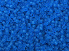 Miyuki 11/0 Trans Matte Dark Aquamarine Delica Seed Beads, 2.5-Inch Tube