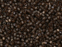Miyuki 11/0 Trans Matte Dark Brown Delica Seed Beads 2.5-Inch Tube