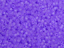 Miyuki 11/0 Trans Matte Bright Purple Delica Seed Beads 2.5-Inch Tube