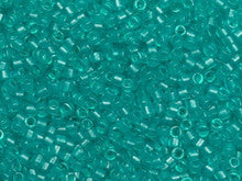 Miyuki 11/0 Trans Matte Turquoise Delica Seed Beads 2.5-Inch Tube
