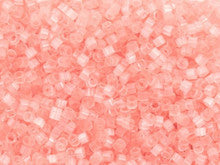 Miyuki 11/0 Salmon Satin Delica Seed Beads, 2.5-Inch Tube