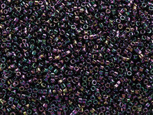 Miyuki 11/0 Iris Violet/Green Delica Seed Beads 2.5-Inch Tube