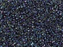 Miyuki 11/0 Blsck AB Delica Seed Beads 2.5-Inch Tube
