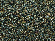 Miyuki 11/0 Iris Lt Green/Aqua/Bronze Delica Seed Bead 2.5-Inch Tube
