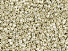 Miyuki 11/0 Metallic Galvanized Silver Delica Seed Beads 2.5-Inch Tube