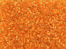 Miyuki 11/0 Transparent Silver Lined Orange Delica Seed Beads 2.5-Inch Tube