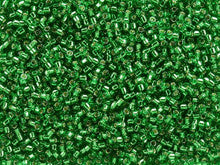 Miyuki 11/0 Trans Silver Lined Kelly Green Delica Seed Beads 2.5-Inch Tube