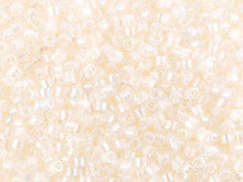 Miyuki 11/0 Off White AB Delica Seed Beads 2.5-Inch Tube